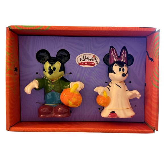Disney‎ Mickey & Minnie Mouse Frankenstein Halloween Salt & Pepper Shaker Set - Picture 2 of 7